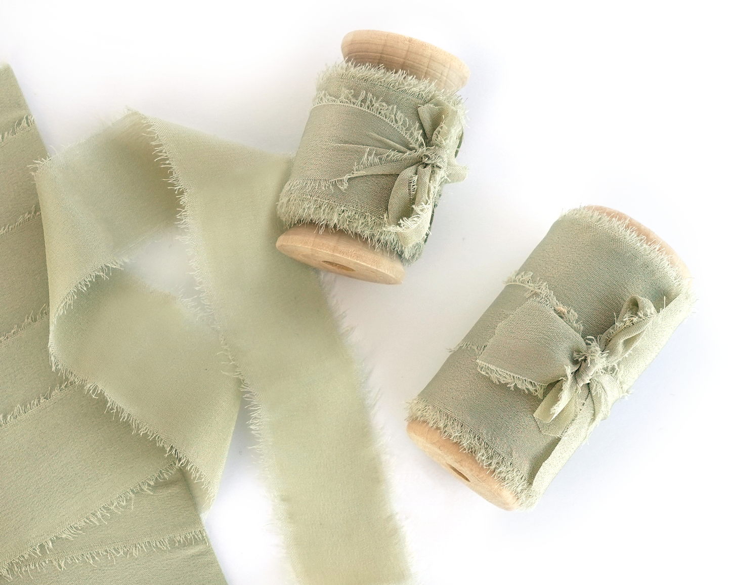 Silk Ribbons with Frayed Edges in 28 Colors - 5 YARDS