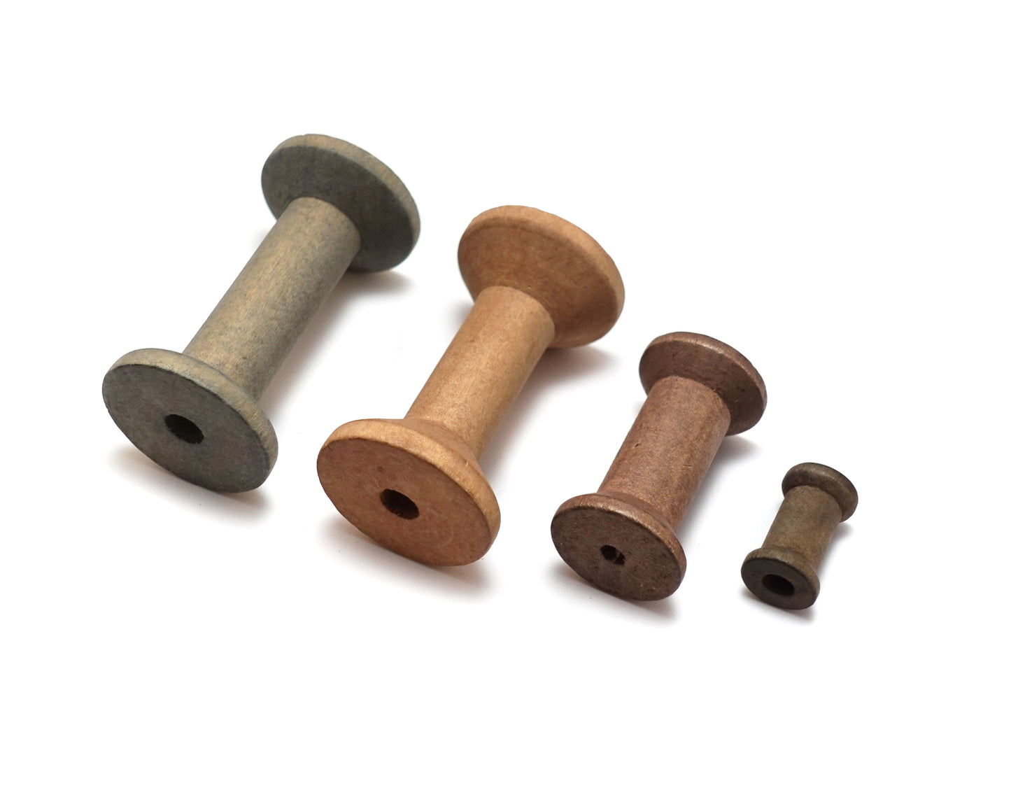 Vintage-Styled Stained Wood Spools