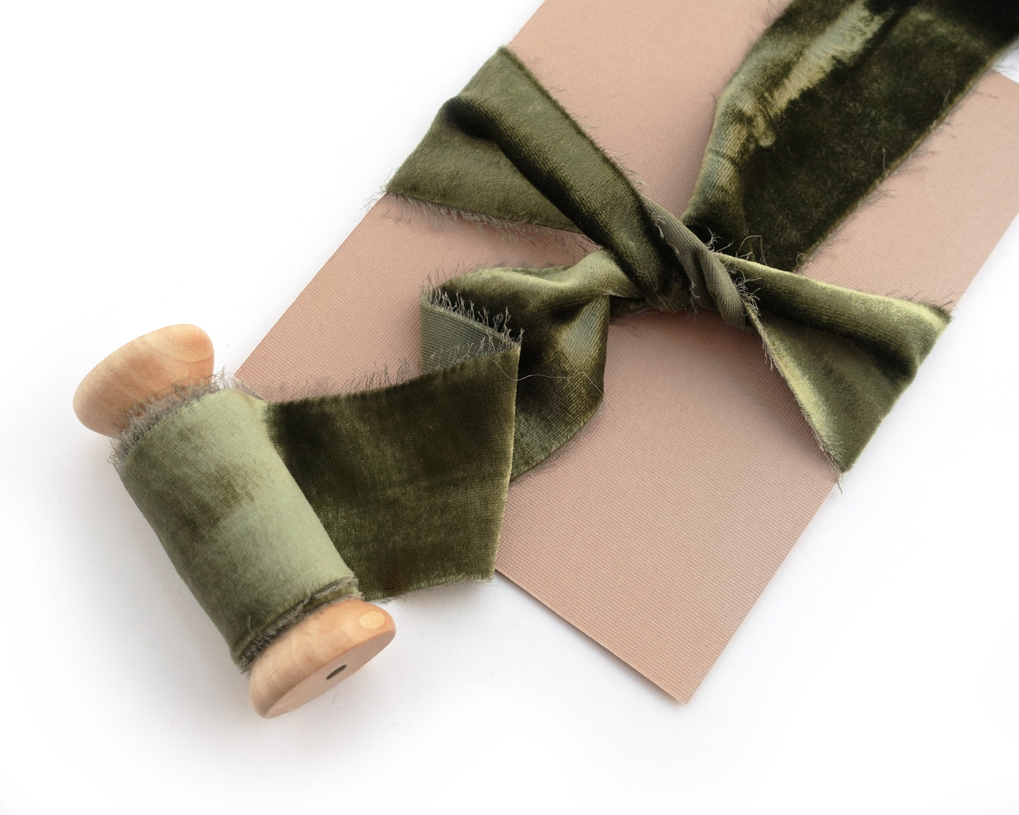 Velvet Silk Ribbons with Frayed Edges