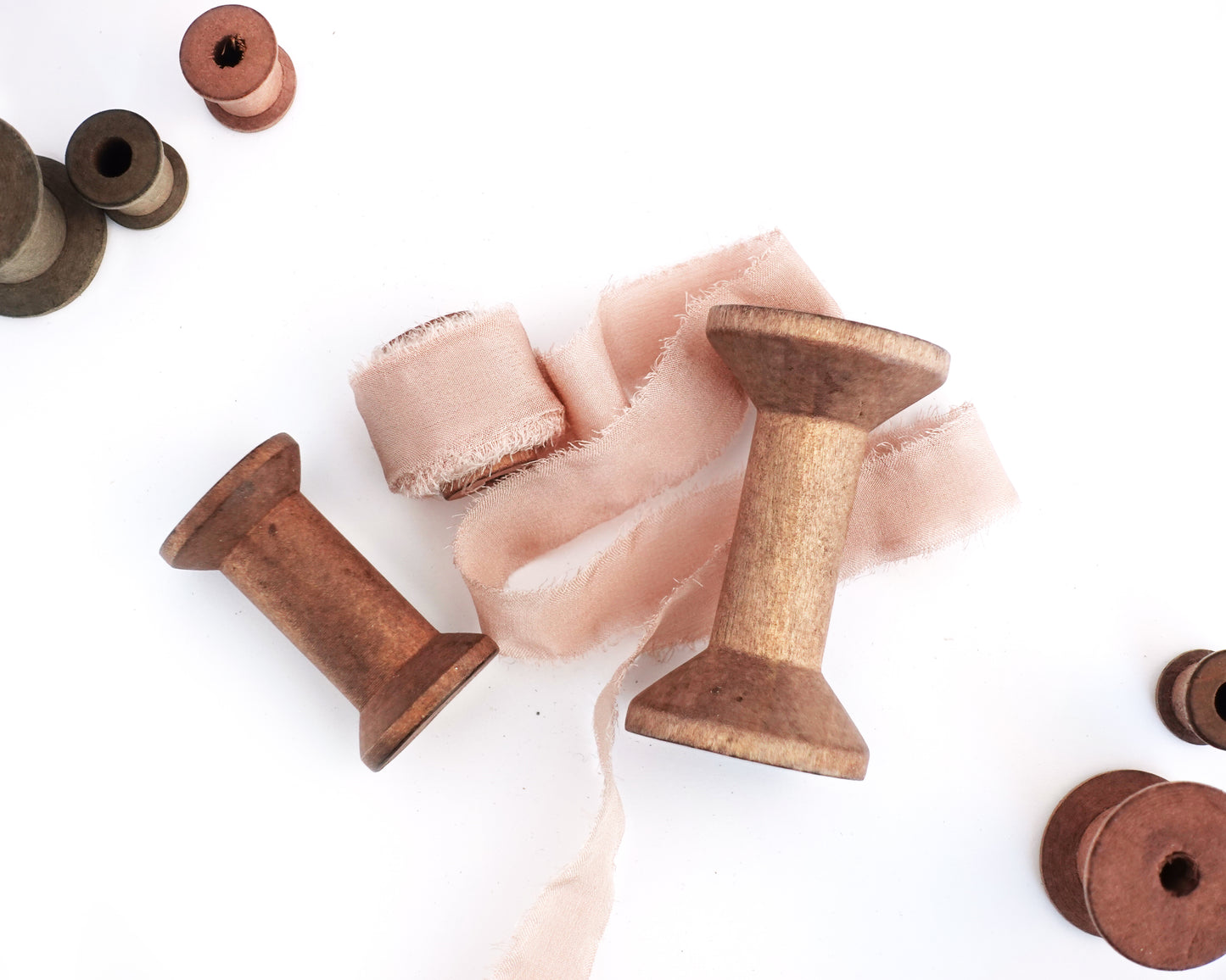 Vintage-Styled Stained Wood Spools