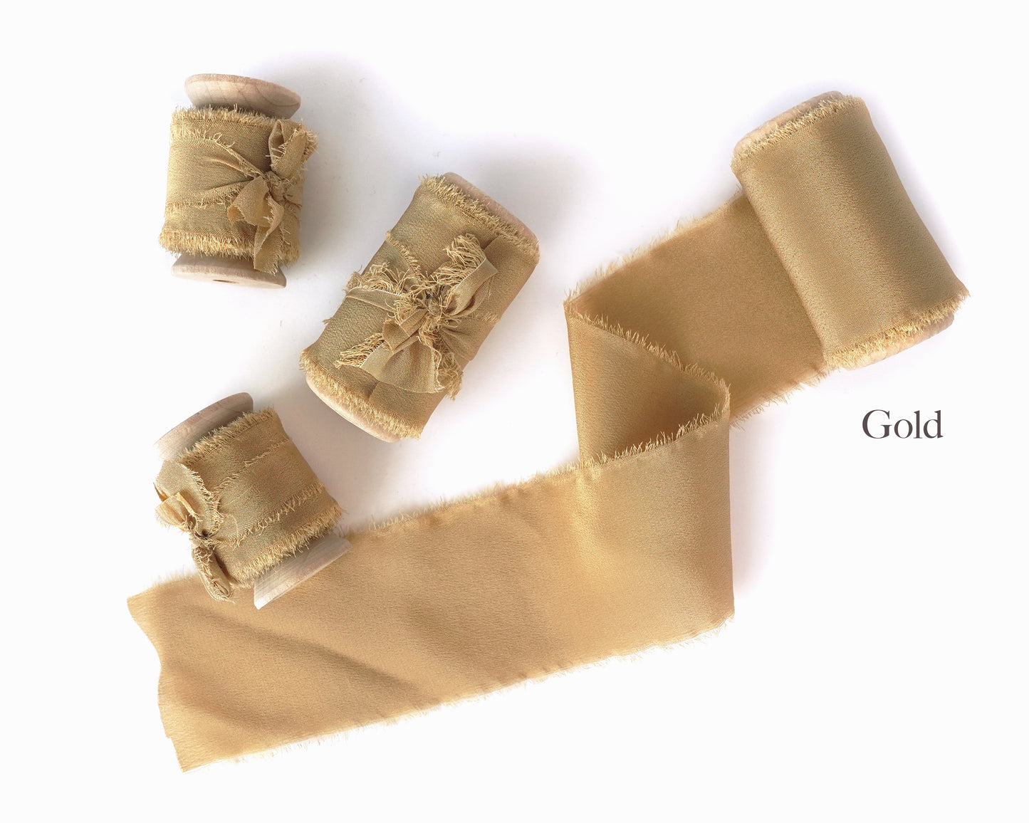 Silk Ribbons with Frayed Edges in 28 Colors - 5 YARDS