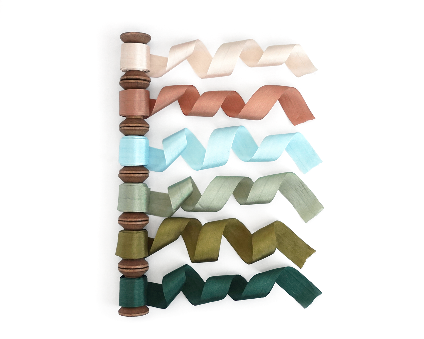 Silk Ribbons with Closed Edges (Habotai) in 11 Colors